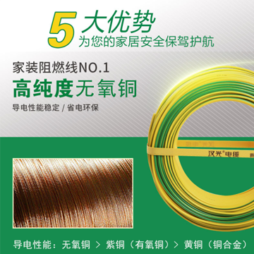 漢光國標(biāo)電線電纜家用新升級(jí)阻燃硬線