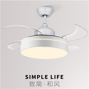 OPPLE吊扇燈 歐式簡約隱形風扇燈led餐廳吊燈臥室客廳燈具中式燈飾餐廳燈 智能調(diào)光送遙控器 和風  歐普照明